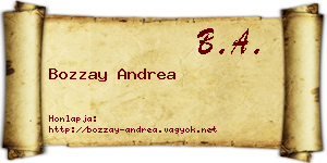 Bozzay Andrea névjegykártya